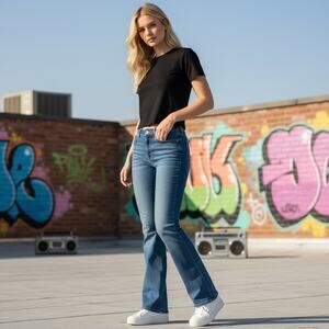 Vintage Gap Women’s Y2K Bootcut Stretch Mid-Rise Jeans – Medium Wash - 10 Long